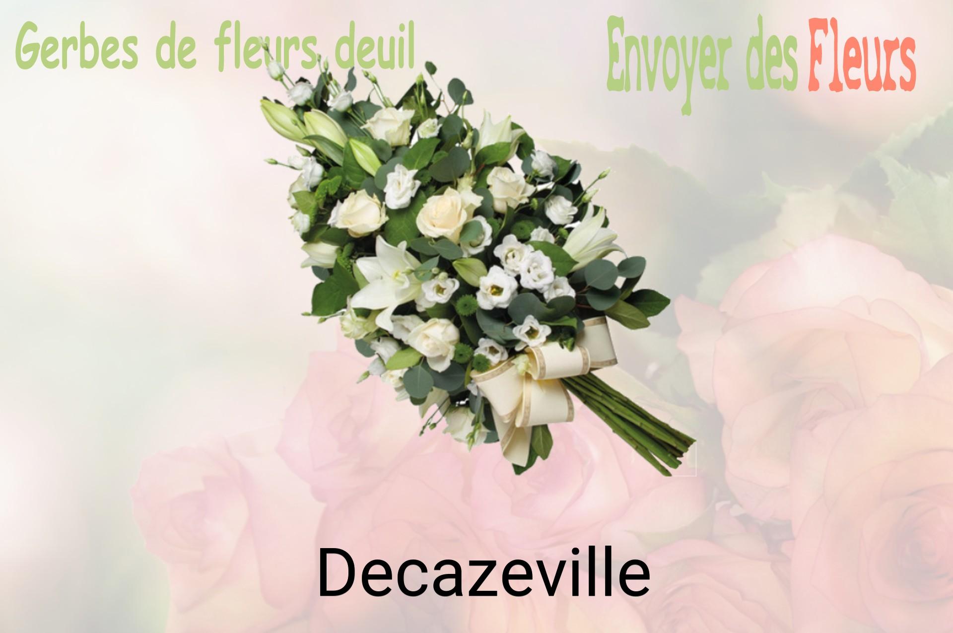 Gerbe de fleurs de deuil livrée à Decazeville